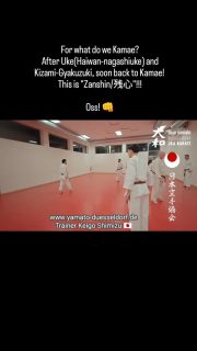 For what do we Kamae?
After Uke(Haiwan-nagashiuke) and Kizami-Gyakuzuki, soon back to Kamae!
This is "Zanshin/残心"!!!
Oss! 👊