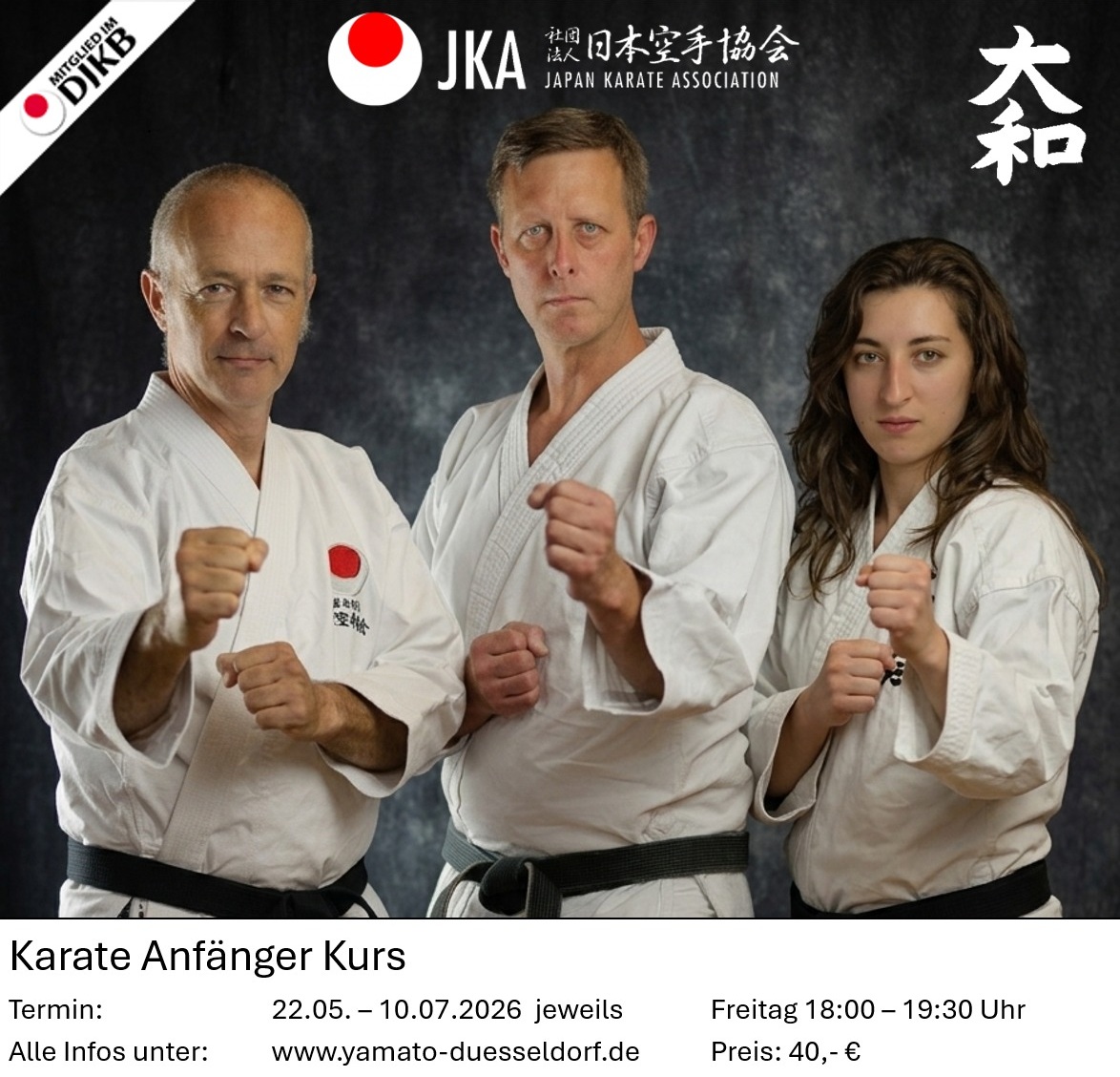 Anfängerkurs im Dojo Yamato Düsseldorf e.V. - JKA Karate in Düsseldorf 😊